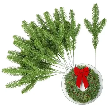Crăciun Ace de Pin, Ramuri Fals Plantă de Ornament pentru Pomul de Craciun Decoratiuni pentru Casa DIY Cununa Cutie de Cadou de Nunta de Flori