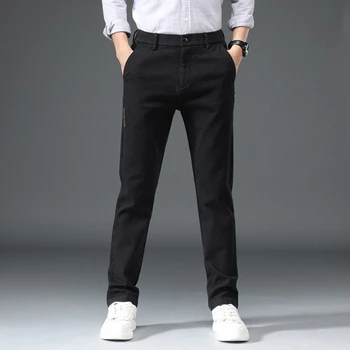 Primavara Toamna de Moda de Înaltă Calitate de Culoare Solidă pentru Bărbați Costume Pantaloni Japonia Stil Business Casual Premium Simplu, Elegant, Formal Pantaloni