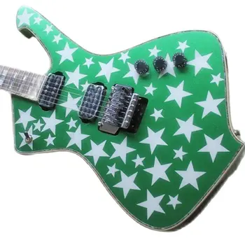 Firehawk speciale în formă de oglindă spartă STM semnătura chitara electrica verde star logo-ul dublu deschis camionete chitare guitarra