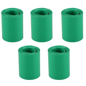 5Pcs 2M 50Mm culoare Verde Inchis PVC Căldură contractibil Folie Pentru 2 X 18650 Baterie