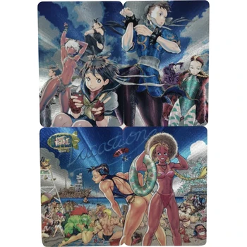 4buc/set Diy Street Fighter Chun-Li Cammy Alb Nud Textura Carduri Flash ACG Anime Clasic Joc de Colectare Carduri Cadou Jucarii