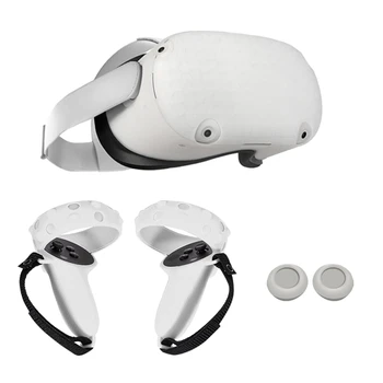 Nou Capacul de Protecție pentru Oculus Quest 2 VR Touch Controller Mâner Caz de Silicon de Protecție Complete D