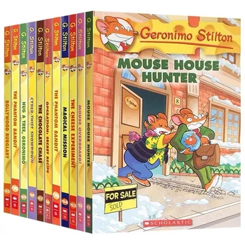 10 Cărți Geronimo Stilton 61-70 Aventura De A Explora Carte De Ficțiune Părinte Copil Poveste Pentru Copii Engleză Imagine Carte De Povești Libro