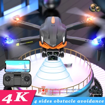 AE4Pro Dron cu Camera 4K HD Trei Lentile Cu Flux Optic 360° de Evitare a obstacolelor de Fotografie Profesionist de Elicopter RC Dron