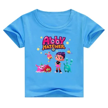Abby Hatcher Băieții de Vară 2024 Haine Fete cu Mânecă Scurtă T-shirt pentru Copii Moda Tricouri Bumbac Adolescente Topuri Copii mici de 2-12Y