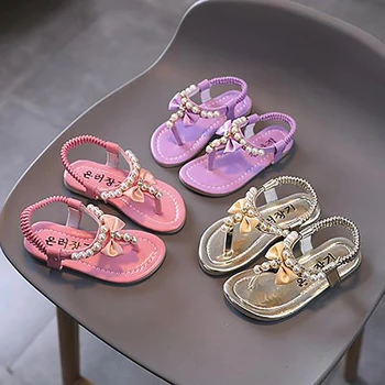 Nou Pantofi Fete Șirag de mărgele Mary Janes Apartamente Arunca Printesa Pantofi de Copil Non-alunecare Pantofi de Dans Copii Sandale pentru Copii Pantofi de Nunta