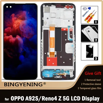 Original Pentru OPPO Reno4 Z 5G Display LCD Touch Screen Digitizer Asamblare Pentru 6.57 inch OPUS A92S Cu Cadru Înlocui