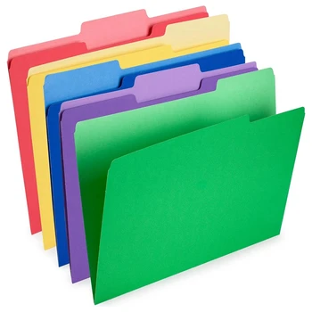 30 bucăți Colorate Dosare Colorate Dosare Letter (8,5 X 11In,1/3 se Taie File, 5 Culori)