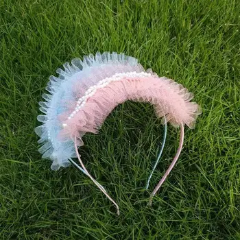 Congelate dantelă Perla Princess Aisha de hairband plasă de banda de susținere accesorii de par fată ziua de nastere a lui frizură.