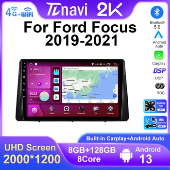 2K Android cu Ecran De 13 Pentru Ford Focus 2019 2020 2021 Radio Auto Navigație GPS Multimedia Video Stereo Player Auto CarPlay 2 din