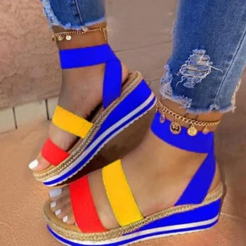Doamnelor Pantofi 2023 Brand Peep Toe Sandale pentru Femei de Moda Bandă Îngustă de zi cu Zi Sandale Femei Noua Runda Deget de la picior Pene Sandale Zapatos
