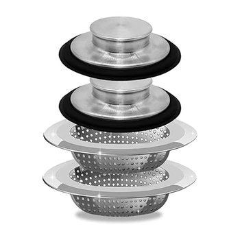 2 Seturi De Bucatarie Chiuveta Filtru Dopuri Anti-Splash Ring, Chiuveta Filtru Coș, Chiuveta Coș De Apă De Blocare De Înlocuire