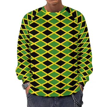 Steaguri din Jamaica Essentials Hanorace de Iarna Black Green Street Moda Jachete Cuplu Estetice Grafic Supradimensionate Hoodie