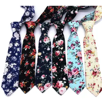 Florale Barbati Casual Leagă Cravata Moda Bumbac Legături de Afaceri Bărbați Cravată Cravată Tipărite