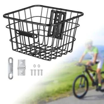 Bicicleta ochiurilor de Plasă de Metal din Față sau din Spate Coș fără Capac Instala cu Ușurință Coș de Mărfuri