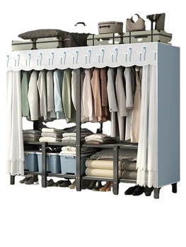 Instalare-Gratuit Acasă Dulap Dormitor Pliere Simplă Pânză Dulap Garderoba