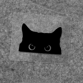 Drăguț Pisică Neagră Vinil Auto Decal Impermeabil din PVC Autocolante cu ochiul de Pisica Autocolante Pentru Masina Camion Fereastra Barei de protecție Decor de Perete Accesorii