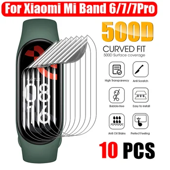 Hidrogel Moale Film pentru Xiaomi Band 7 7Pro 6 cu Ecran de Protecție Capac Protector Anti-zgariere rezistent la apa Smartwatch Accesorii