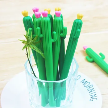 8pcs de Desene animate Drăguț Decompresie Pen Cactus Moale Gel Neutru Pen 0.5 mm Student Creativ Papetărie Semnătura Pen