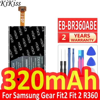 320mAh KiKiss Baterie EB-BR360ABE EB-BR365ABE pentru Samsung Gear Fit2 Pro Fitness SM-R365 R365 Gear Fit 2 Pro / Fit2 Fit 2 R360