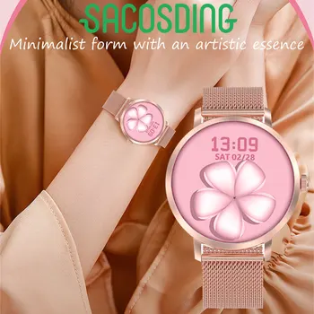 Noul Ecran AMOLED Smartwatch Femei apelare Bluetooth Smart Watch Sport Ceas cu Cadran Personalizat Doamnelor Ceasuri Ciclu Menstrual Memento