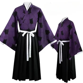 Anime Demon Slayer Kimetsu Nu Yaiba Kokushibou Pentru Costum Model Kimono De Sex Masculin Uniformă De Imprimare Tricou Bluza