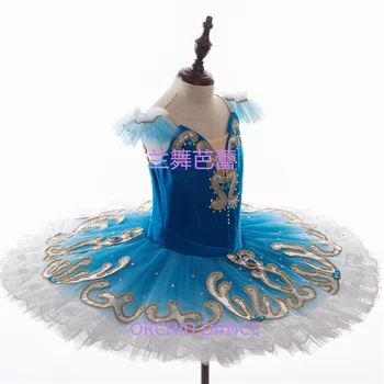 Design Creativ Profesionale De Înaltă Calitate Femei Adulte Performanță Purta Fete Lacul Lebedelor Balet Albastru Tutu Costume