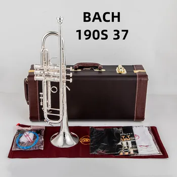 Stradivarius Bach 190s-37 a 50-a Aniversare Trompeta de Argint Țeavă Plat Instrument de Alamă Strudents