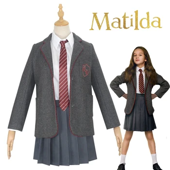 Filmul Matilda Cosplay Costum Școală Strat Uniform Fusta Lega Roald Dahl Matilda Halloween Cosplay Școală Costume pentru Copii Pentru Fete