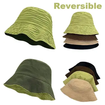 Bumbac Pălărie Găleată Reversibil Hawaii Soarele de Protecție Anti-UV Alpinism Capace Plus Dimensiune Dublă față Pălărie Panama în aer liber