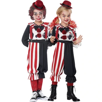 Halloween Clovn Copil Cosplay Costum Fată Băiat Purim Petrecere De Carnaval Amuzant Performanță Etapă De Îmbrăcăminte Costum