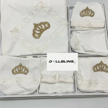 Toate alb 10buc Băiețel Nou-născut Tinutele Set Haine Copii Bumbac Reale pentru Sugari Produse de Îngrijire Corp Costum Camasa Pantaloni