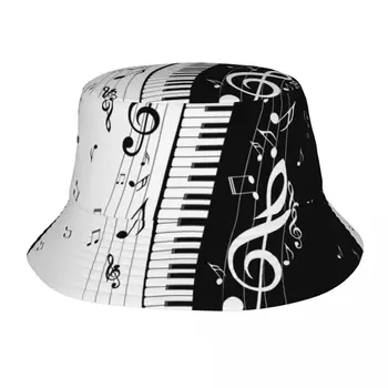 Minimalist Tastatură de Pian Bob Pălării de Vară Fierbinte articole pentru acoperirea capului Lucruri Notă Muzicală Pescuit Pescar Capace pentru Exterior Femeie Boonie Hat