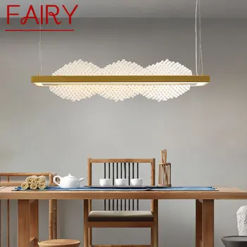 FAIRY LED-uri Moderne Pandantiv Lampă Chineză Creative Simplitatea Design de Aur Plafon Candelabru Lumina Pentru Acasă Casa de Ceai Sala de Mese