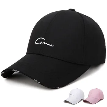 Moda pentru femei Scrisoare Kpop Broderie Șapcă de Baseball pentru Barbati de Vara Alb-Negru Sport Snapback Cap Călătorie Soare Casual Trucker Hat