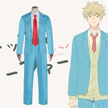 2023 Noi Mitsumi Iwakura Shima Sosuke Peruca Cosplay Costum Anime Sări și pierde-vară Cosplay Albastru Uniformă Școlară Fusta Pantaloni de Costum