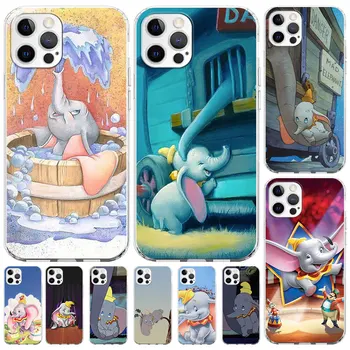 Drăguț Desene animate Dumbo Elefantul Acoperă pentru Apple iPhone 11 12 13 Mini-14 Pro Max XR 5 5s SE 2020 X XS 6 6s 7 8 Plus Caz Clar de Telefon