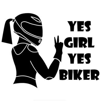Individualizate fata de motociclist autocolant auto Cool girl autocolant de Moda auto motociclete decor Amuzant accesorii auto