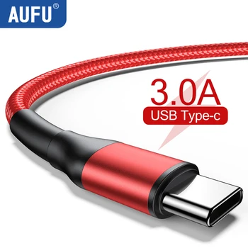 AUFU USB de Tip C Cablu de Sârmă Pentru Samsung S10 S20 Huawei P30 Telefon Mobil de Încărcare Rapidă USB-C prin Cablu de Tip C, Încărcător Micro USB Cabluri