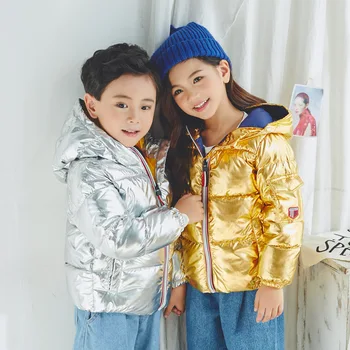 Băieții de Haina de Bumbac Îmbrăcăminte de protecție împotriva vântului 2023 Aur Catifea Îngroșa Cald Iarna Haine pentru Copii -10 Grade Sub Zero