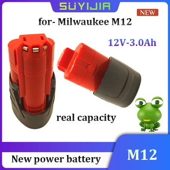Noi 12V Capacitatea Reală de a-milwaukee M12 3.0 Ah Acumulator Compatibil cu XC 48-11-2410 48-11-2420 48-11-2411 12V Acumulator Baterie