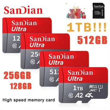 Original SD Card de 128GB, 256GB 512GB 1TB Micro Card de Memorie de Mare Viteză Class10 Card de Memorie Sd Card Video pentru Telefon Mobil/PC/Camera