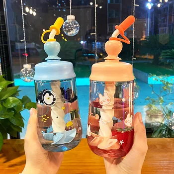 Roșu Net Cupa Fată Drăguță Plastic Cana de Apa Femei coreeană Versiunea Portabil Manual de Amestecare Ceasca cu Ceasca