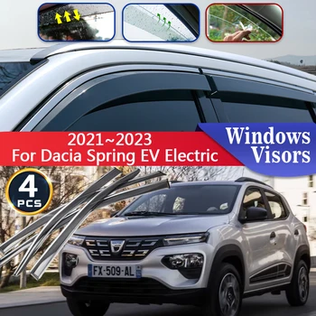 Deflectoare pentru Dacia Primăvară EV Electric 2022~2023 Auto Accesorii Auto Fereastră Viziere de Ploaie Spranceana Paznici Vânt Fum Parbrize