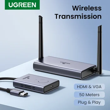 UGREEN HDMI Extender Wireless de 50 de Metri Video Emițător și Receptor Wireless de 5 ghz HDMI Dongle TV pentru PC PS5/4 HDMI VGA Extender