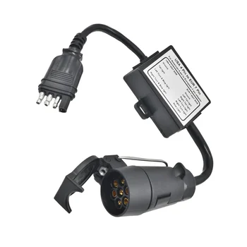 Conector remorcă statele UNITE ale americii cu 4 Pini Plat Plug pentru European7-Pin Conector de 4 până la 7 Trailer Lumina Circuitului Convertor Adaptor