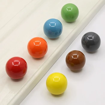 9 Culori Forma Minge Ceramice Buton / Camera Copiilor Dulap Buton 33mm Cabinet Trage Unic Ușa de la Bucătărie se Ocupă De Copil+Șurub, 1 BUC