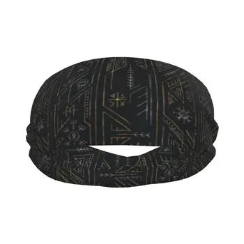 Bentiță de Aur Viking Headwrap Hairband de Tenis, Sală de Fitness, articole pentru acoperirea capului Accesorii de Par