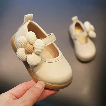 Elegante, Pantofi Pentru Copii De Moda Fete Cu Flori Din Piele Pantofi Mary Jane Moda Copii Princess Incaltaminte Toamna Copii Drăguț Pantofi Singur