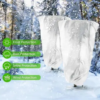 Fermoar Cordon de Arbore de Acoperire de Iarnă a Plantelor de Acoperire Reutilizabile Non-țesute Plantelor la Îngheț Pânză Respirabil Protecție de Iarnă pentru Gradina